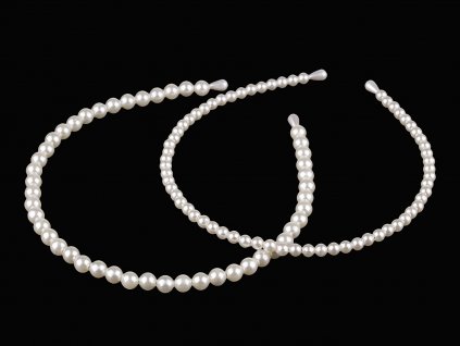 Perlová čelenka do vlasů (Balení 1 ks, Varianta 1 (Ø8 mm) perlová)