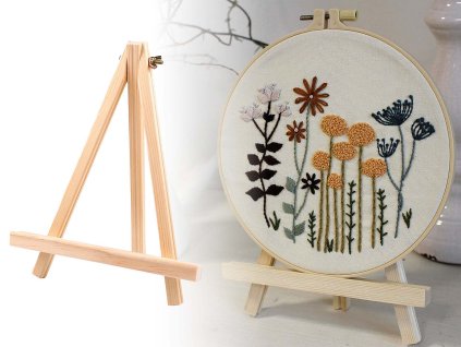 Dřevěný stojan malířský a dekorační (Balení 1 ks, Varianta 1 (18x23 cm) přírodní)