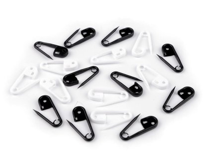 Spínací špendlík na pletení 8x24 mm (Balení 20 ks, Varianta černá bílá)