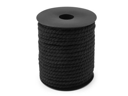 Bavlněná šňůra kroucená O5mm (5m) - černá