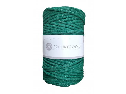 SZNURKOWO ŠŇŮRY - 5mm - GREEN + SILVER