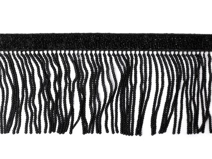 Flitrové třásně / prýmek šíře 10 cm (Balení 1 m, Varianta 1 černá)