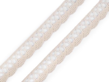 Bavlněná krajka paličkovaná šíře 18 mm (Balení 30 m, Varianta 6000 bílá)