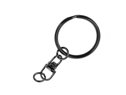 Kroužek na klíče Ø23 mm s obrtlíkem (Balení 10 ks, Varianta 1 nikl)