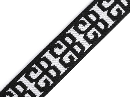 Oboustranný popruh šíře 38 mm (Balení 1 m, Varianta 2 černá)
