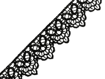 Vzdušná krajka šíře 35 mm (Balení 13.5 m, Varianta 1 černá)