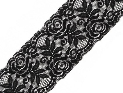 Elastická krajka / vsadka šíře 80-100 mm (Balení 1 m, Varianta 1 (100 mm) bílá)