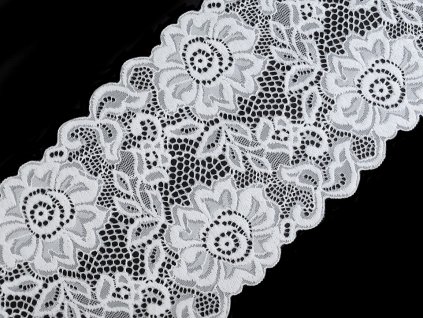 Elastická krajka / vsadka / běhoun šíře 14 cm (Balení 1 m, Varianta 1 modrá berlínská)