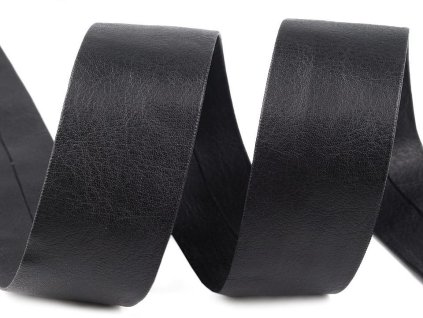 Šikmý proužek koženkový šíře 30 mm (Balení 1 m, Varianta 1 černá)