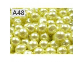 Voskované perly nugeta 13x15 mm(50g)-žlutozelená