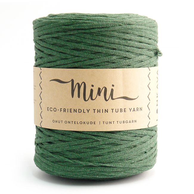 MINI TUBE YARN (355M) DARK GREEN 11 evytvarka.cz