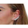 Štrasové náušnice na celé ucho jablonecká bižuterie (Balení 1 pár, Varianta 2 crystal)