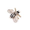 Brož s broušenými kamínky včela (Balení 1 ks, Varianta 1 bílá)
