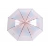 Dámský / dívčí průhledný vystřelovací deštník (Balení 1 ks, Varianta 1 lososová)