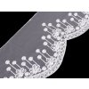 Vyšívaná krajka na monofilu šíře 18 cm (Balení 1 m, Varianta 1 Off White)