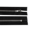 Kovový zip No 4 délka 18 cm kalhotový se stříbrnými zoubky (Balení 1 ks, Varianta černá)