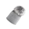 Dámská / dívčí zimní čepice s bambulí Capu (Balení 1 ks, Varianta 5 šedá)