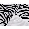 Imitace zvířecí kůže / kožešina zebra (Balení 1 m, Varianta bílá černá)