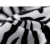 Imitace zvířecí kůže / kožešina zebra (Balení 1 m, Varianta bílá černá)