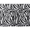 Imitace zvířecí kůže / kožešina zebra (Balení 1 m, Varianta bílá černá)