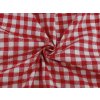 Bavlněná látka / plátno Kanafas větší kostka / káro (Balení 1 m, Varianta 1 červená)