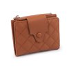 Dámská peněženka prošívaná 9x12 cm (Balení 1 ks, Varianta 3 hnědá koňak)