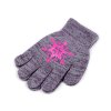 Dívčí pletené rukavice s vločkou (Balení 1 pár, Varianta 2 pudrová melír)