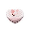 Kosmetické zrcátko srdce s motýlem (Balení 1 ks, Varianta 1 béžovobílá)