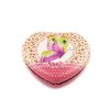Kosmetické zrcátko srdce s motýlem (Balení 1 ks, Varianta 1 béžovobílá)