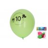 Balónek nafukovací 30 cm - číslo "10", 5ks