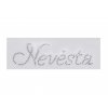 Hot-fix nažehlovací kamínková aplikace na textil Nevěsta