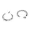 Náušnice kruhy z nerezové oceli s broušenými kamínky (Balení 1 pár, Varianta crystal)