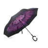 Obrácený deštník dvouvrstvý (Balení 1 ks, Varianta 8 fialová květ)