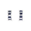 Náušnice z nerezové oceli kruhy s broušenými kamínky (Balení 1 pár, Varianta 2 modrá tmavá)