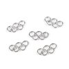 Kovová ozdoba olympijské kruhy 12x24 mm (Balení 5 ks, Varianta platina)