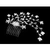Hřeben do vlasů s broušenými kamínky hand made (Balení 1 ks, Varianta crystal)