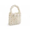 Kabelka z velvetové příze hand made 25x22 cm (Balení 1 ks, Varianta 1 krémová nejsvět.)