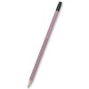 Grafitová tužka Faber-Castell Grip 2001 s pryží tvrdost B, rose shadows