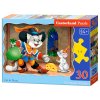 21735 2 puzzle castorland 30 dilku kocour v botach