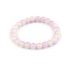 Náramek pružný ze skleněných korálků (Balení 1 ks, Varianta 1 krémová světlá růžová světlá)