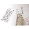 Samolepicí háček kovový sada 6 ks (Balení 1 karta, Varianta 1 bílá zlatá)