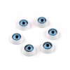 Plastové oči k nalepení Ø12 mm (Balení 6 ks, Varianta 1 modrá)