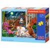 Puzzle Castorland 180 dílků - Koťata na střeše