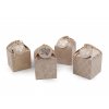 Dárková krabička s visačkou (Balení 2 ks, Varianta 1 béžová zlatá)