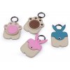 Přívěsek na batoh / klíče kapsička (Balení 1 ks, Varianta 1 růžová tlapka)