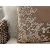 Povlak na polštář sametový s potiskem 45x45 cm (Balení 1 ks, Varianta 1 béžová světlá)
