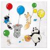 Ubrousky PAW Decor – Zvířátka s balóky (20Ks) - SDL124100