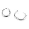 Náušnice z nerezové oceli kruhy (Balení 1 pár, Varianta 1 stříbrná)