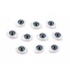 Plastové oči k nalepení (Balení 10 ks, Varianta 1 (10x13 mm) modrá tmavá)