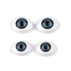 Plastové oči k nalepení (Balení 10 ks, Varianta 1 (10x13 mm) modrá tmavá)